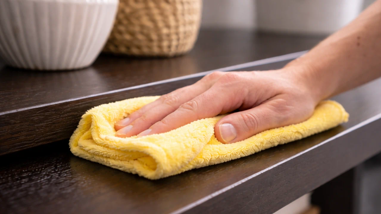 produtos de limpeza profissional em salvador sendo utilizados na limpeza de superficies